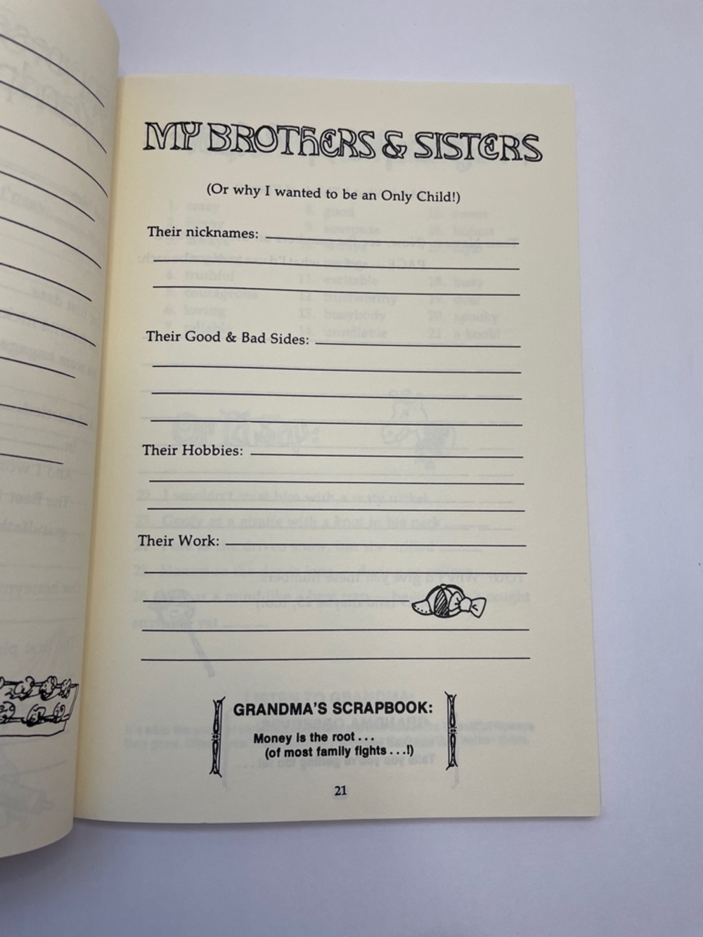 NWT Vintage “Grandma Was Quite a Girl" Heirloom Book. - Picture 9 of 12